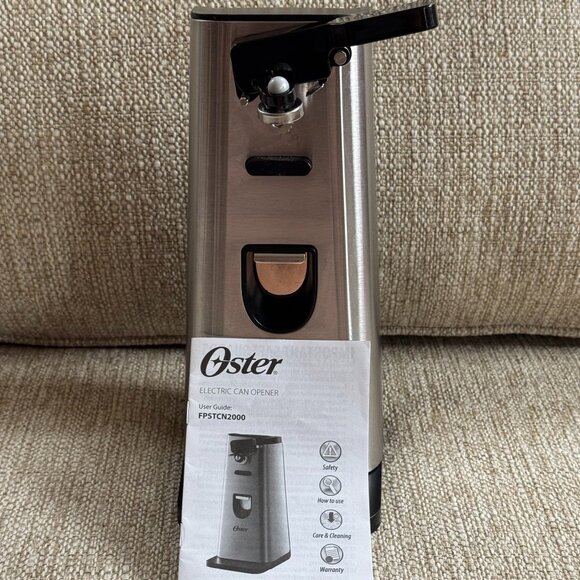 Oster Can Opener Electric Retractable Cord Stainless Steel Open Box New - Picture 2 of 4